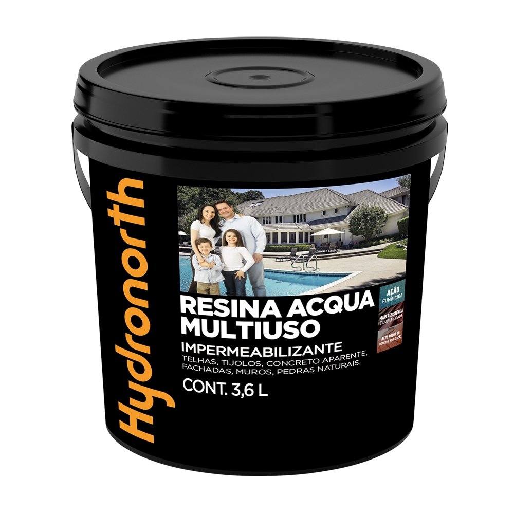 Resina Acqua Multiuso Hydronorth Cinza Galão 3,6 Litros