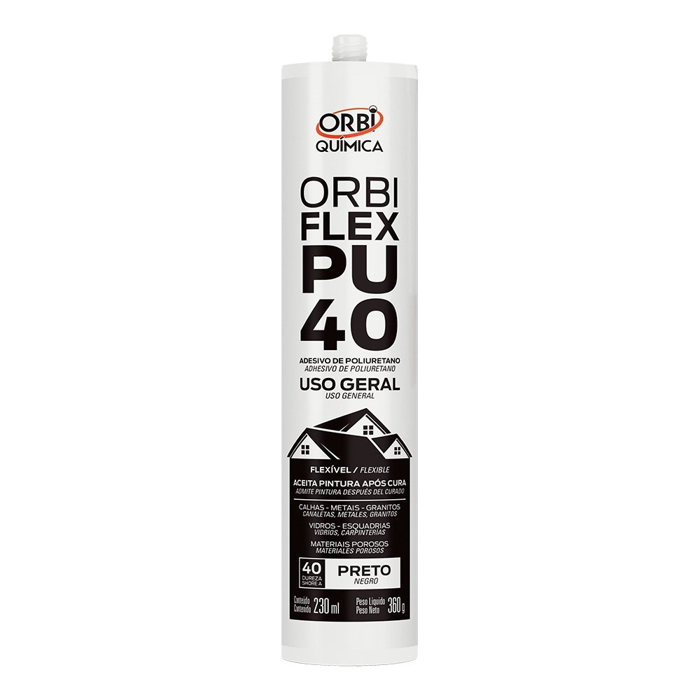 Adesivo Selante PU40 Orbiflex Uso Geral Preto 380g