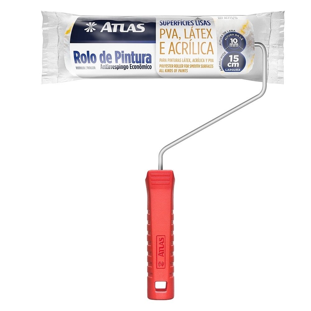 Rolo Lã Sintética Atlas Antirespingo 773/15 15cm