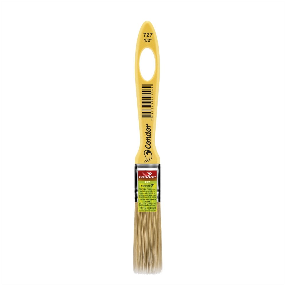 Trincha Condor 727 1/2P Macia Filamento Sintético - Embalagem com 12 Unidades