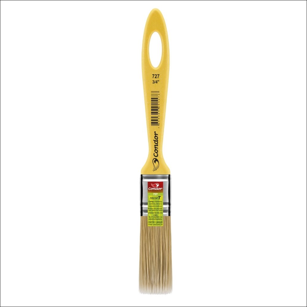 Trincha Condor 727 3/4" Macia Filamento Sintético - Embalagem com 12 Unidades