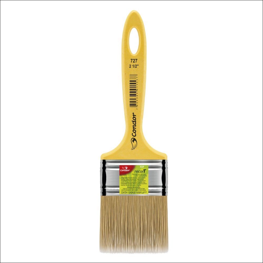 Trincha Condor Multiuso 727 2.1/2" Macia Filamento Sintético - Embalagem com 12 Unidades