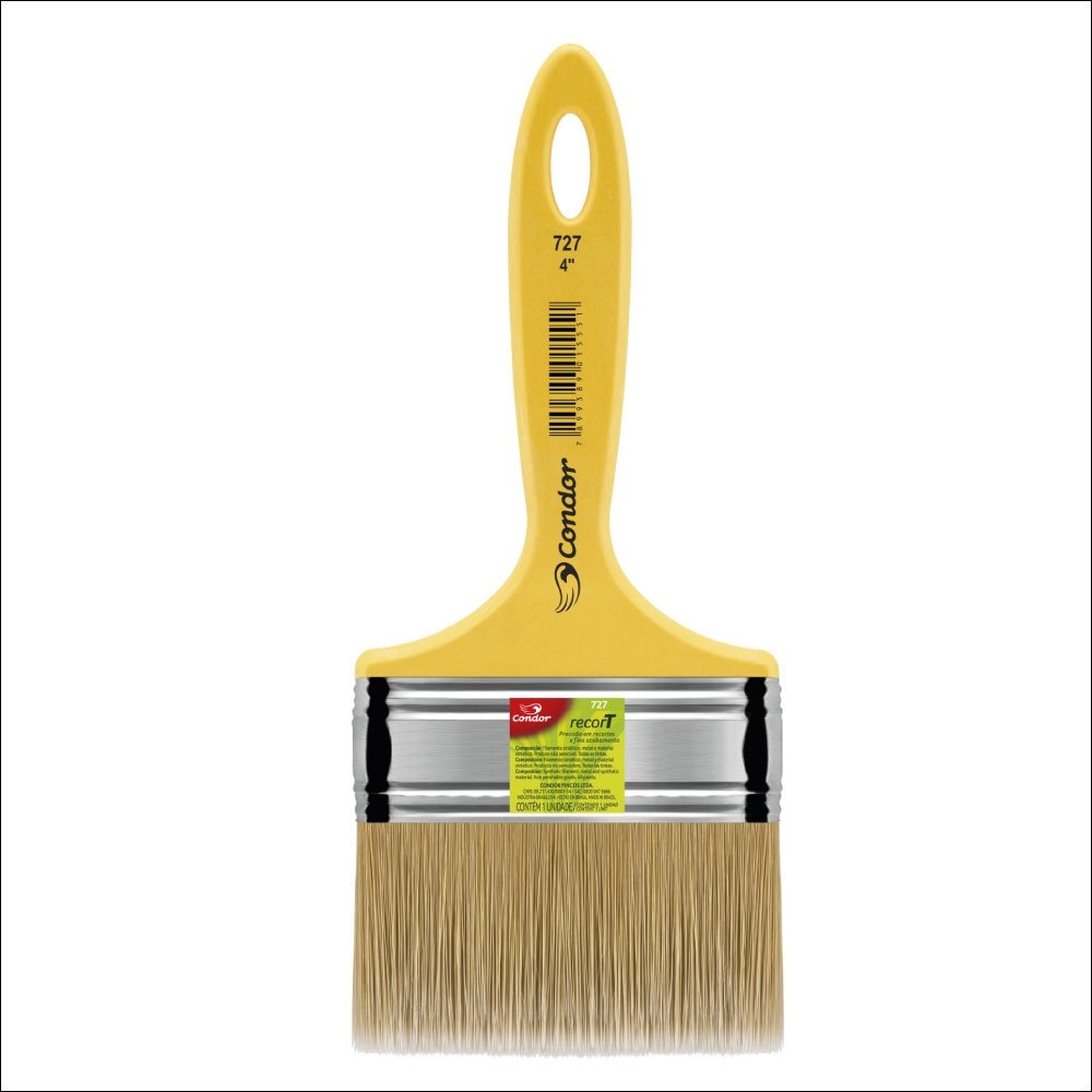 Trincha Condor Multiuso 727 4" Macia Filamento Sintético - Embalagem com 12 Unidades