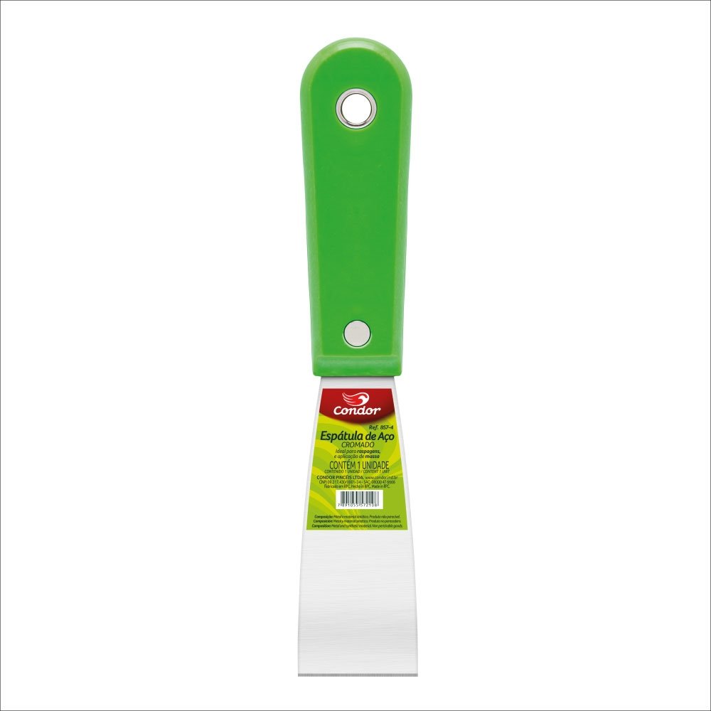 Espátula Condor Aço Cromado Cabo Plástico 857 4cm - Embalagem com 12 Unidades