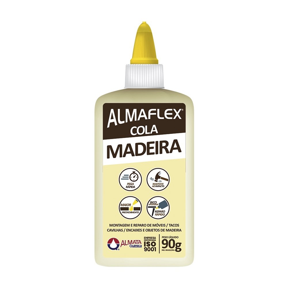 Cola Madeira Almaflex 603 90g - Embalagem com 12 Unidades