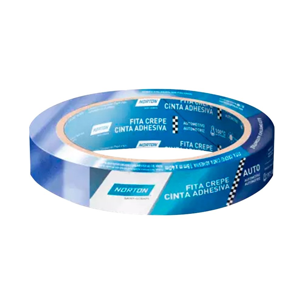 Fita Crepe Automotiva Norton para Reparo Azul 18x40m