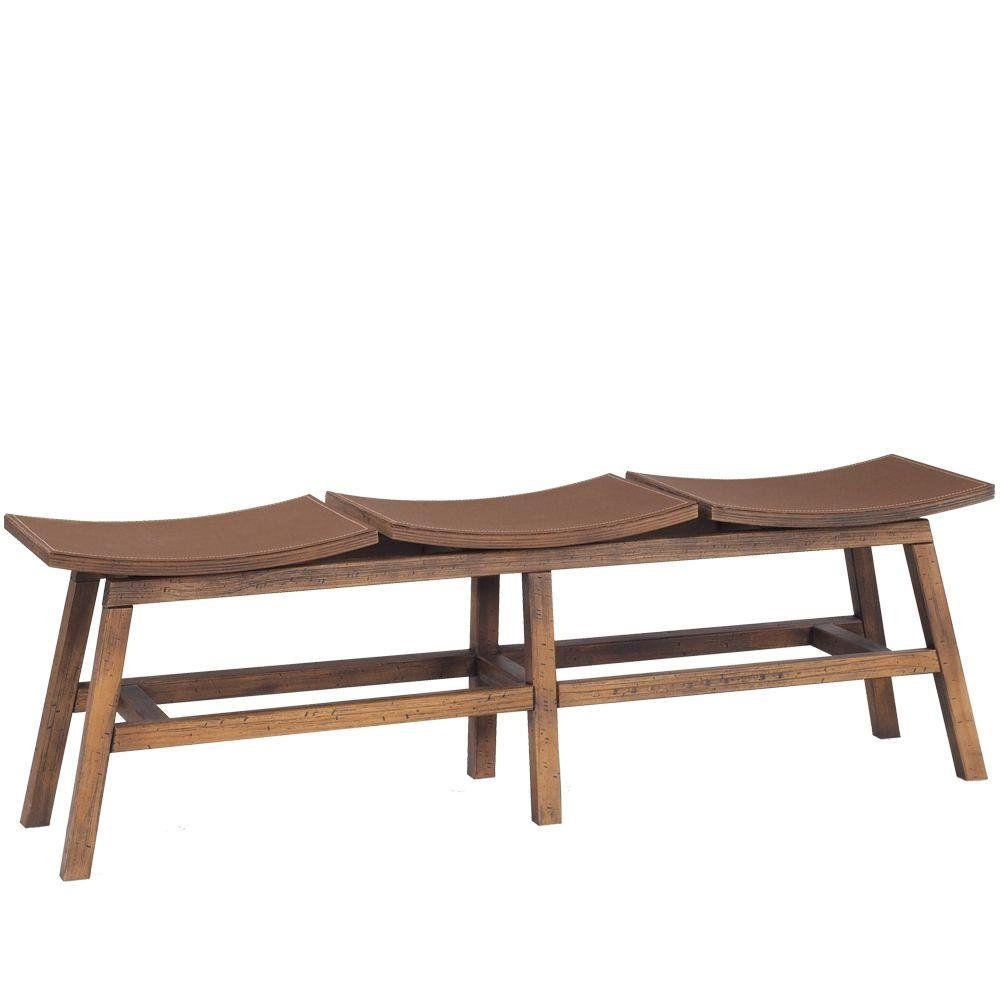 Banco Decorativo para Varanda Cozinha 3 Lugares Eden 149cm Madeira Macica Rustic Brown G54