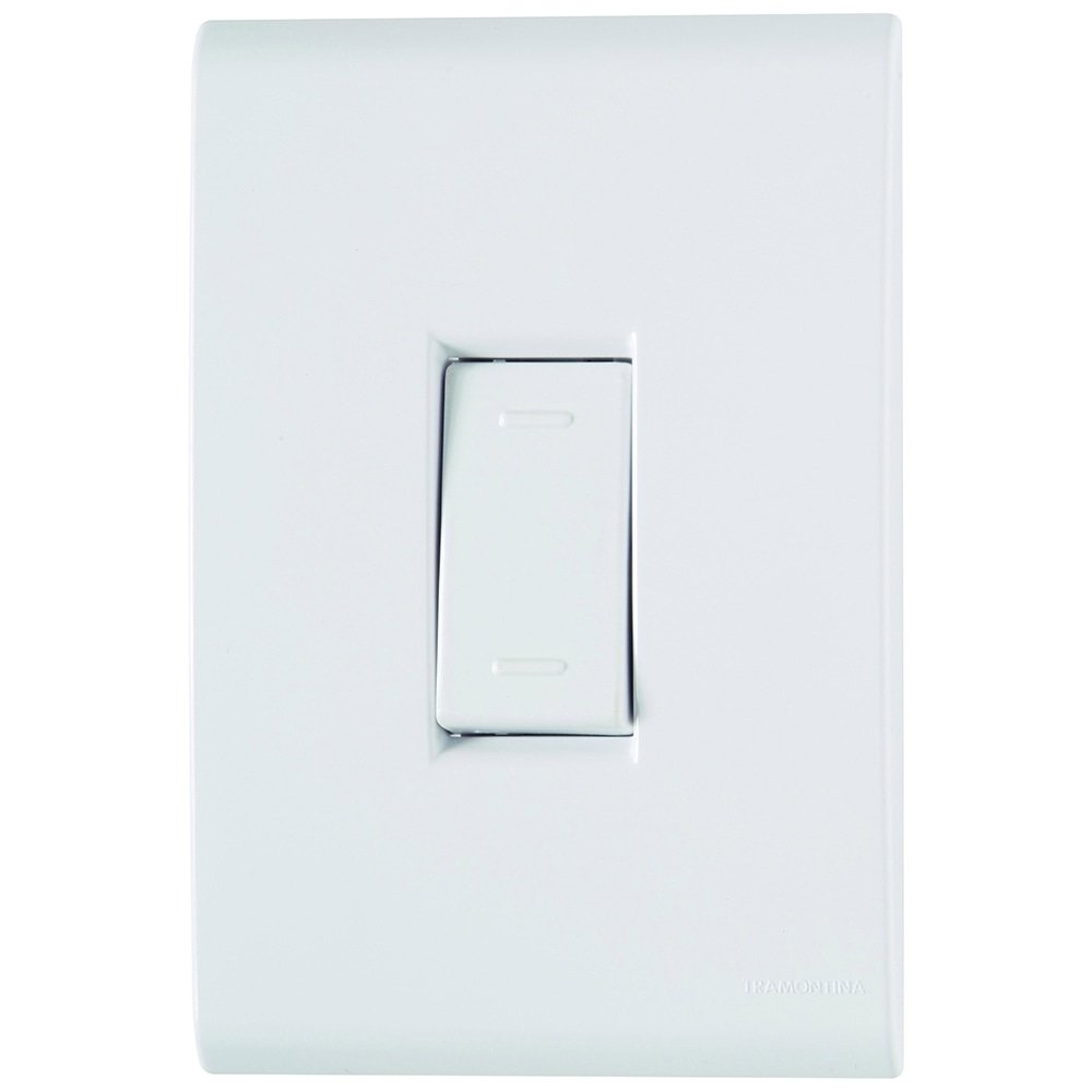 Interruptor Liz Tramontina 1 Tecla Paralelo 10A 250V com Placa Branco
