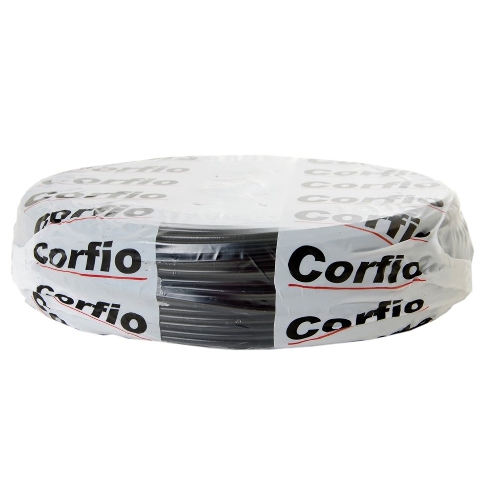 Cabo Flexível Corfio 2,5mmx100m Rolo 750V Preto