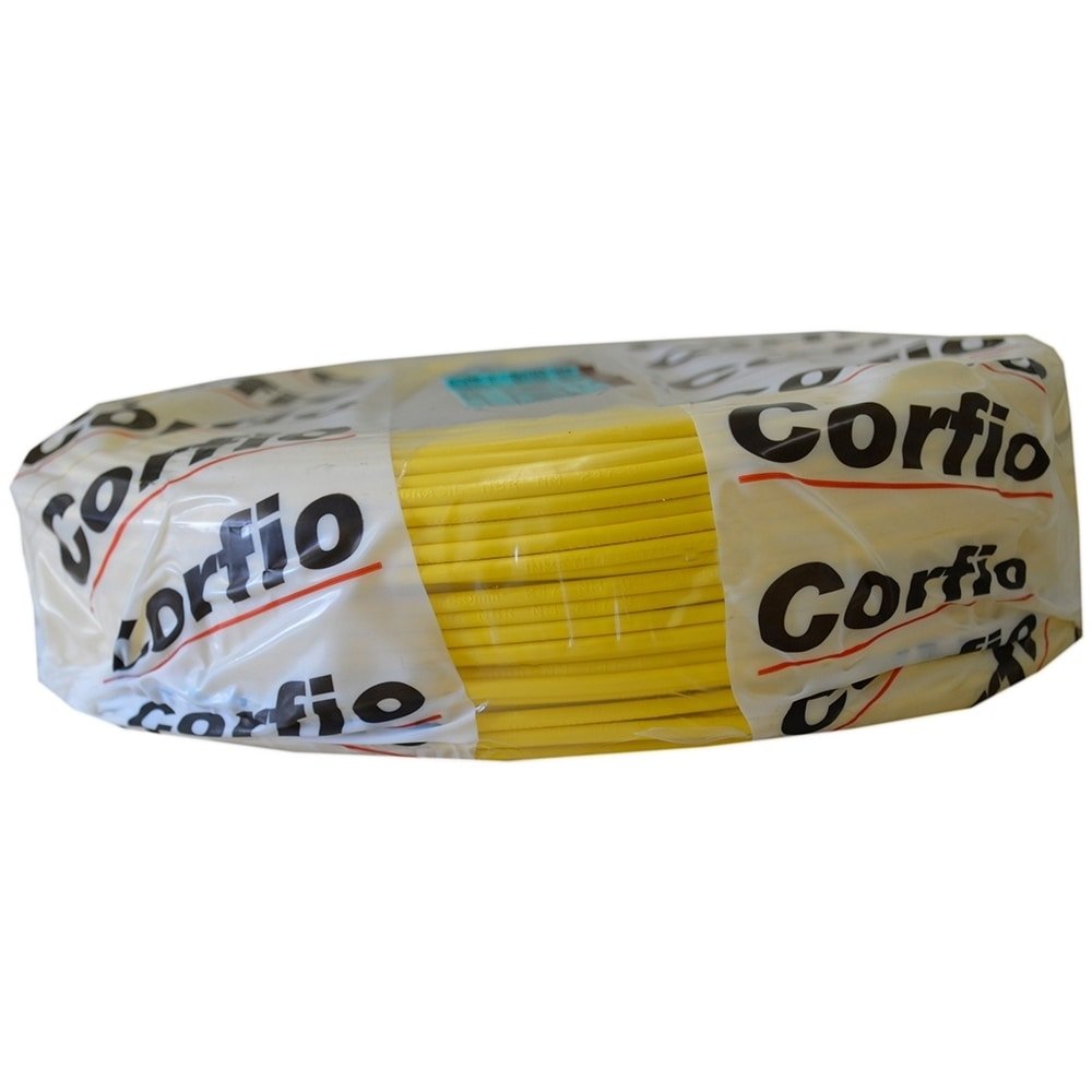 Cabo Flexível Corfio 2,5mmx100m Rolo 750V Amarelo