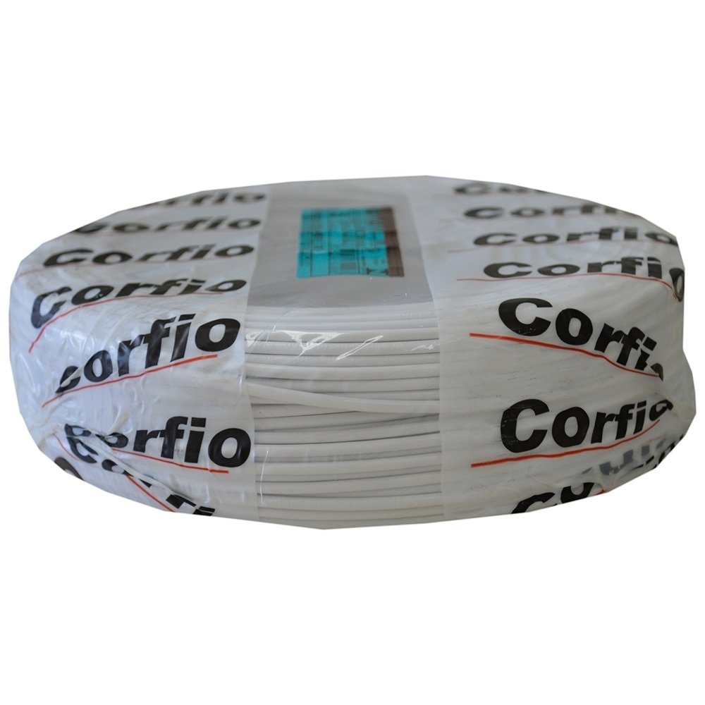 Cabo Flexível Corfio 2,5mmx100m Rolo 750V Branco
