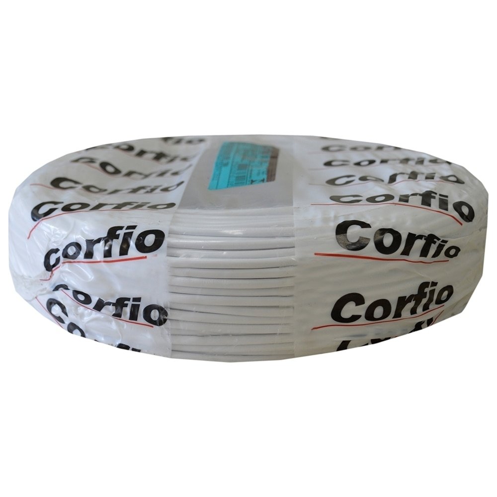 Cabo Flexível Corfio 4mmx100m Rolo 750V Branco