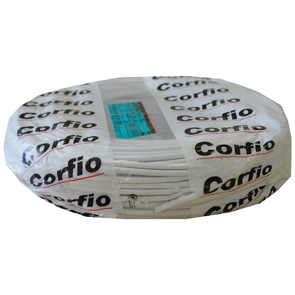 Cabo Flexível Corfio 6mmx100m Rolo 750V Branco