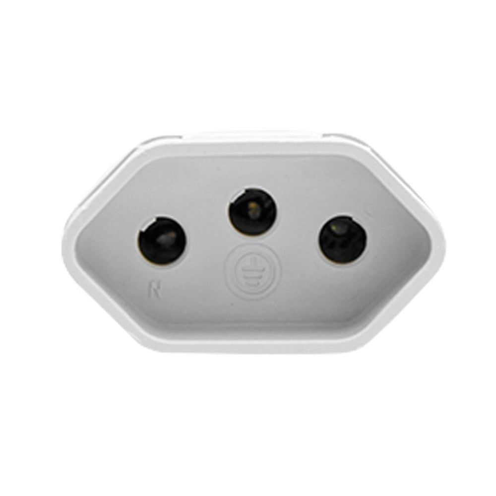 Pino Plug Fêmea Ilumi 2P+T 20A Cinza Embalagem com 10 Unidades
