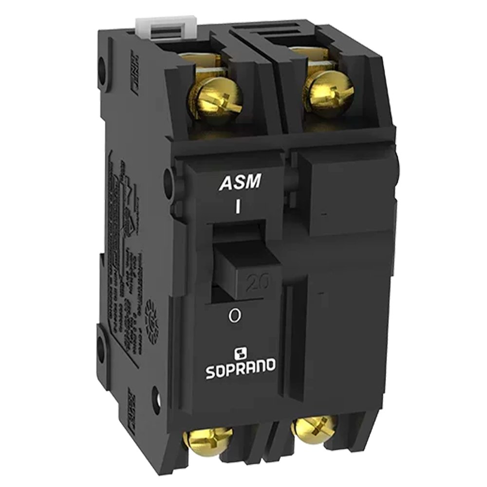 Disjuntor Soprano Nema 2P 15A ASM-B Preto