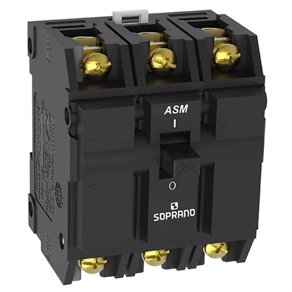Disjuntor Soprano Nema 3P 20A ASM-B Preto