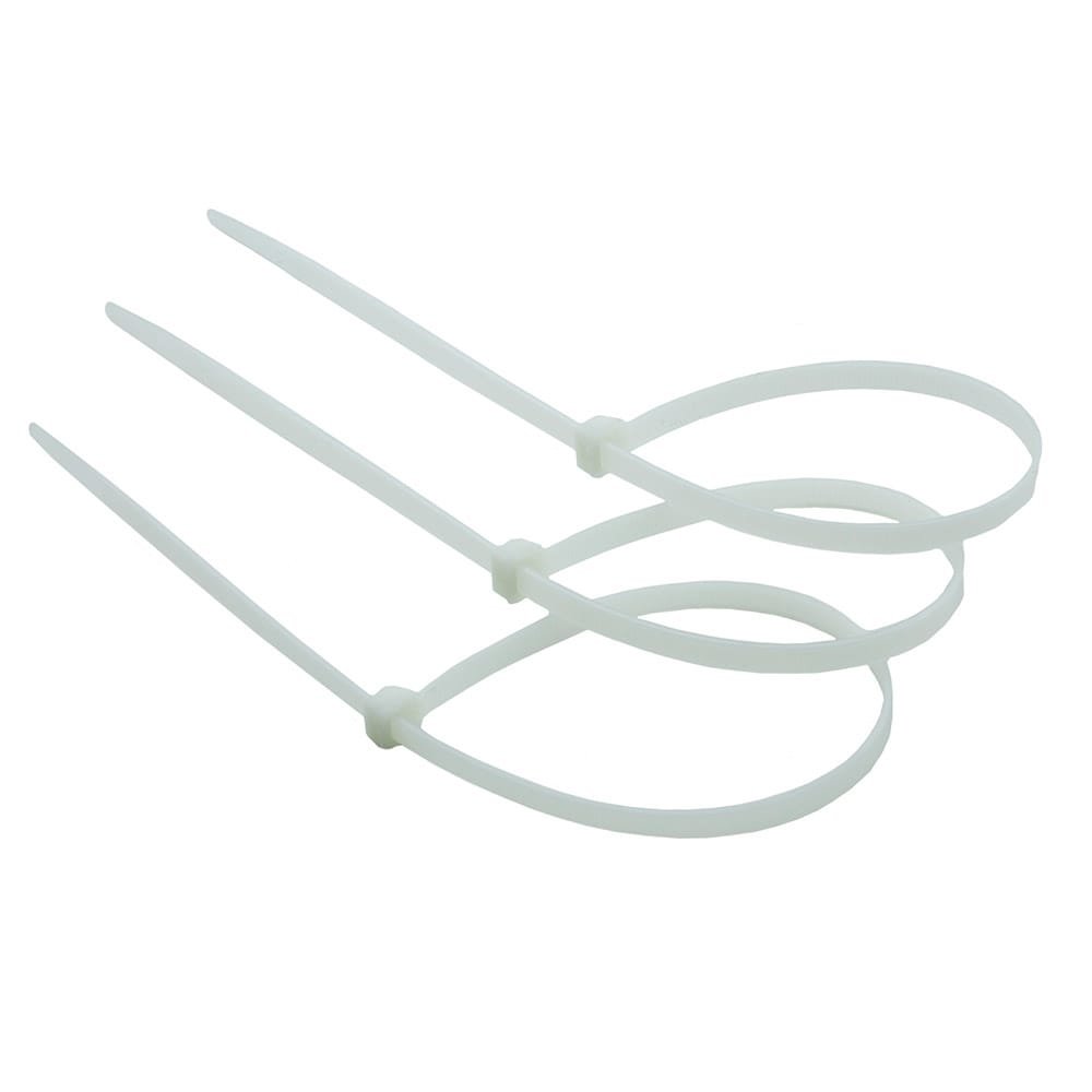 Abraçadeira Nylon Branco Thompson 400x7,6mm - Embalagem com 50 unidades