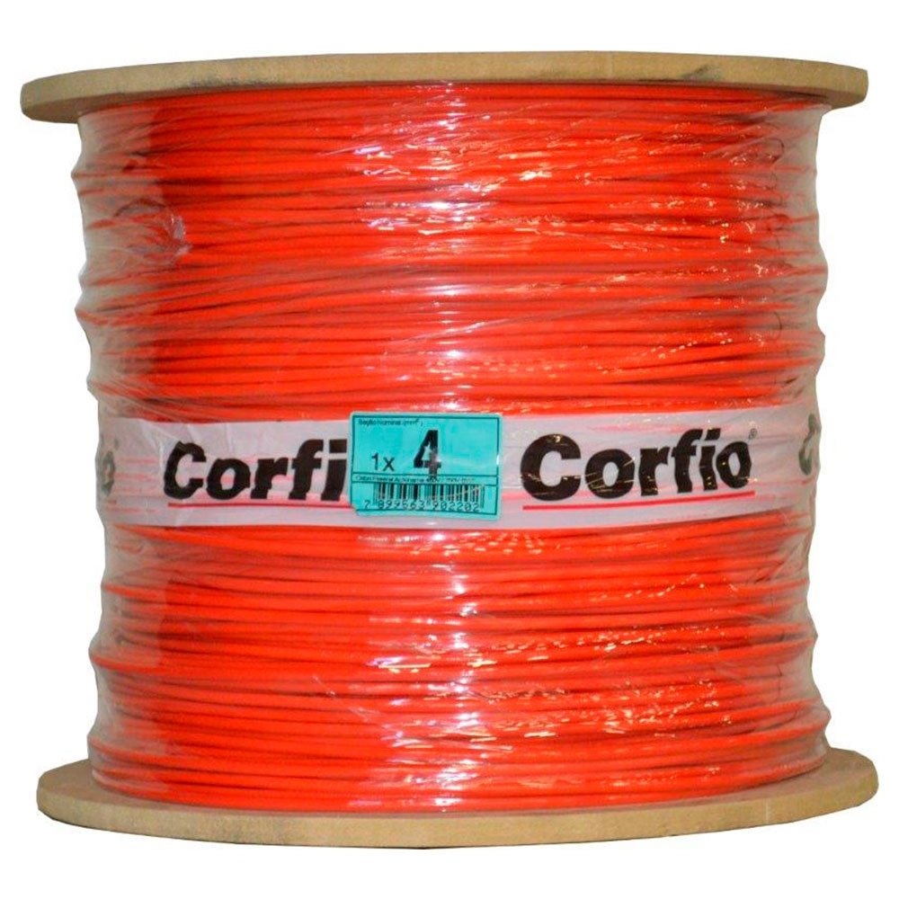 Cabo Flexível Corfio 4mmx600m Bobina 750V Vermelho