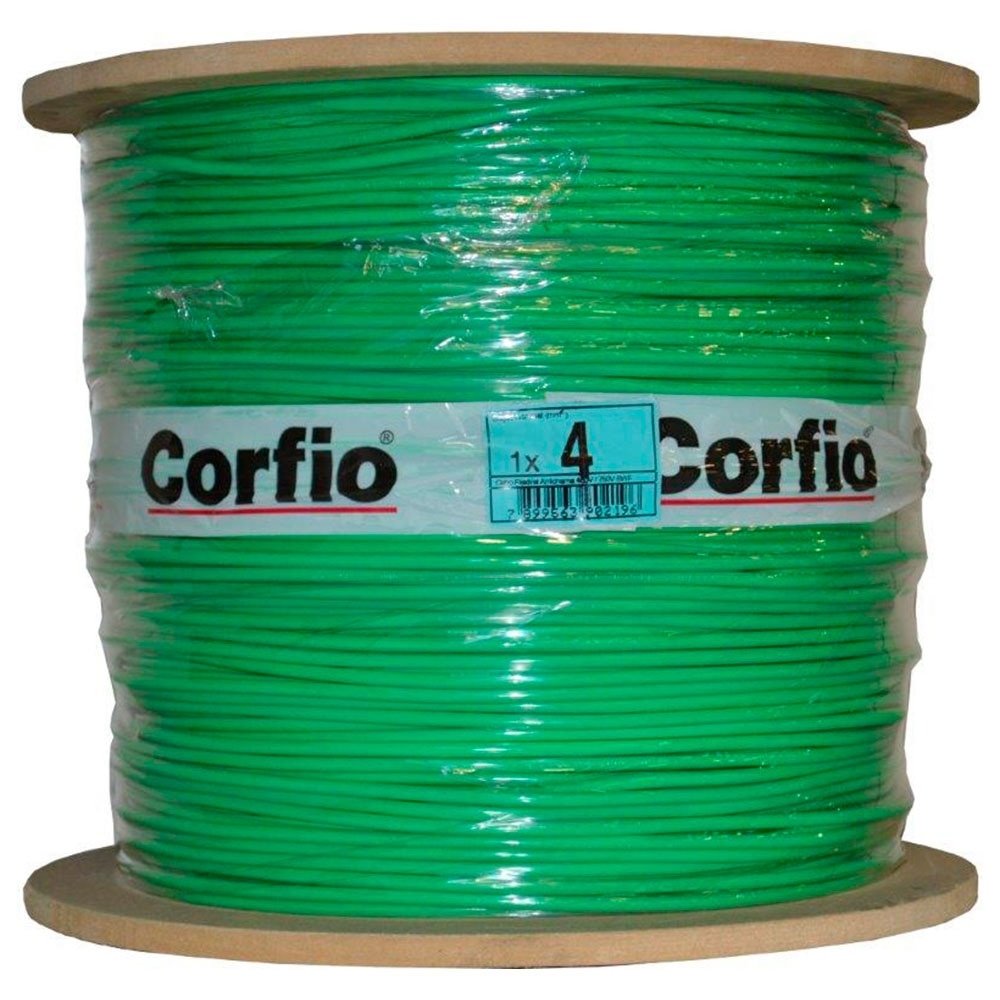 Cabo Flexível Corfio 4mmx600m Bobina 750V Verde