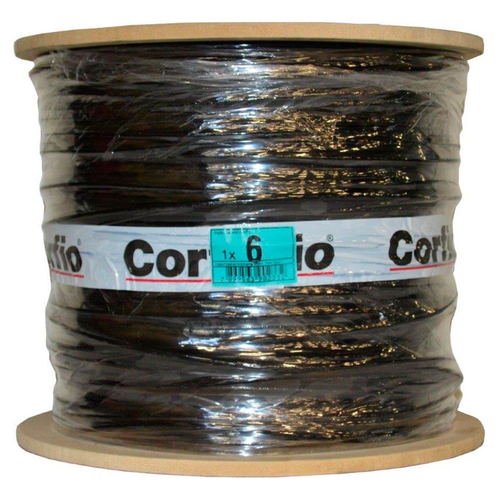 Cabo Rigido 7 Pernas Hepr Corfio 6mmx100m Rolo 1KV Preto