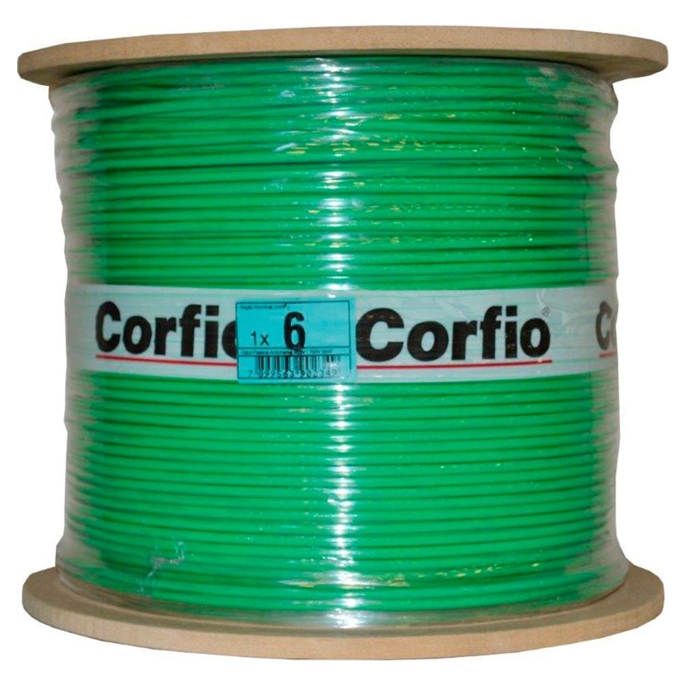 Cabo Rigido 7 Pernas Hepr Corfio 6mmx100m Rolo 1KV Verde