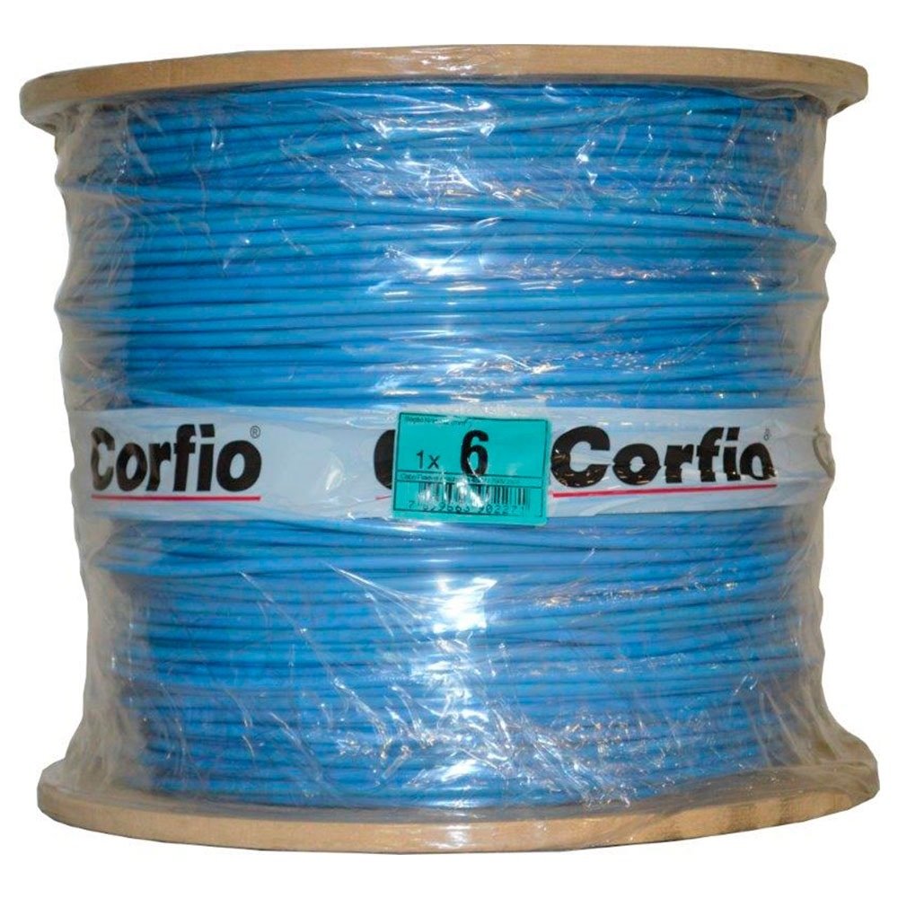 Cabo Rigido 7 Pernas Hepr Corfio 6mmx100m Rolo 1KV Azul