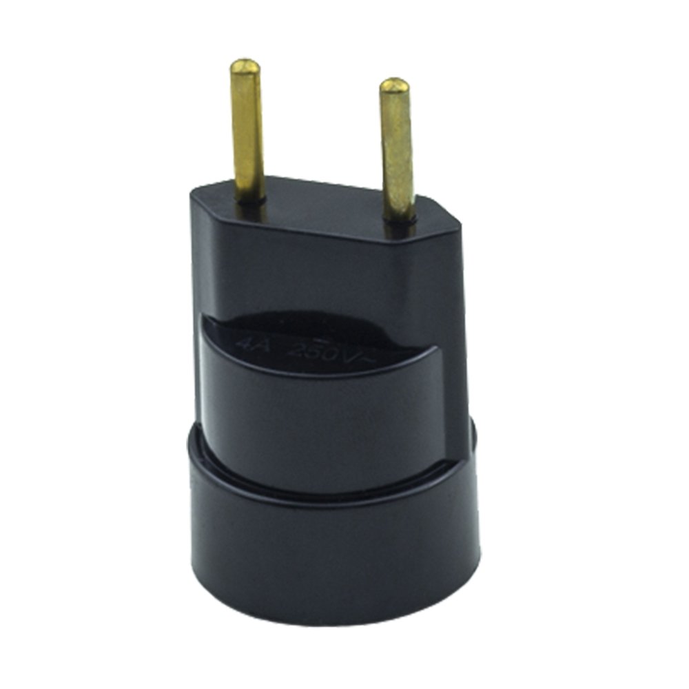 Soquete Adaptador Thompson Nylon com Plugue Macho 2P 250V PRETO - Embalagem com 50 Unidades