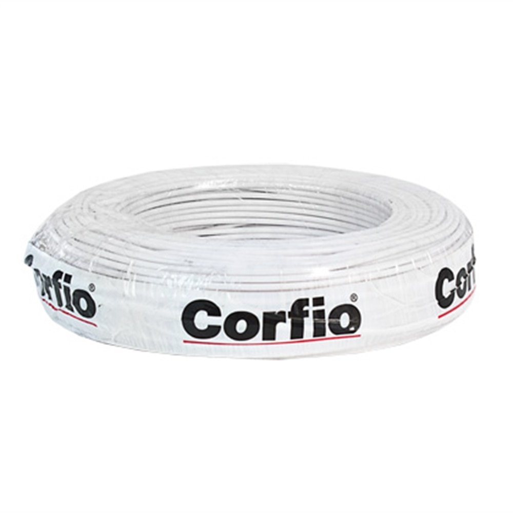 Cabo Flexível Corfio 16mmx100m Rolo 750V Branco