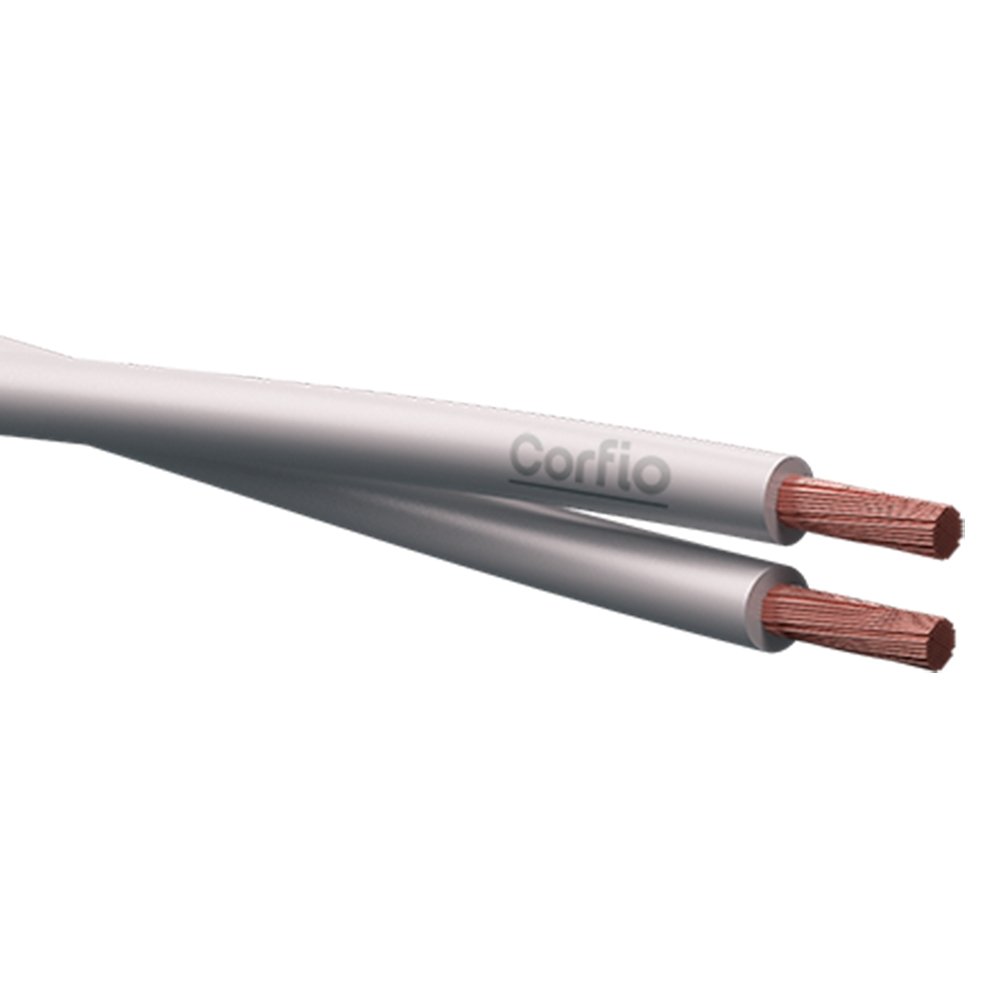 Cordão Torcido Corfio 2x2,50mmx100m Rolo 300V Branco
