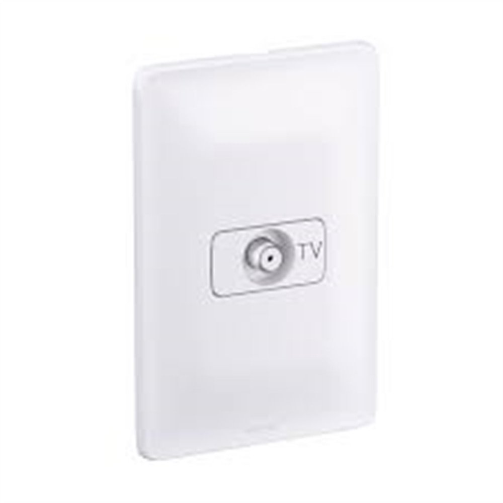 Tomada Pial Zeffia para Antena de TV com Placa 4x2