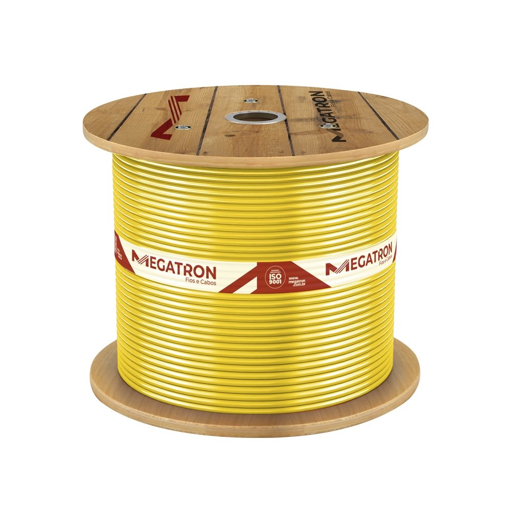 Cabo Flexível Megatron 1,5MMx1400M Bobina 750V Amarelo