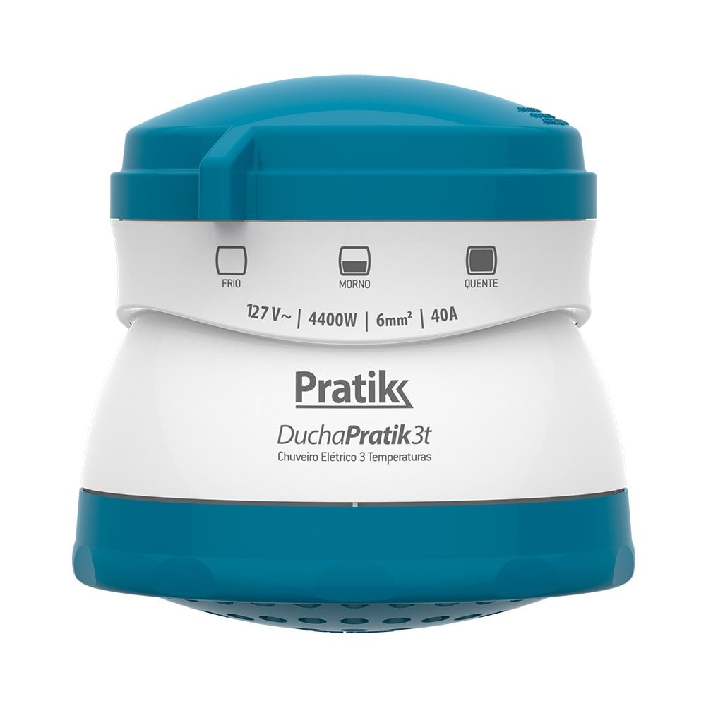 Chuveiro Ducha Pratik 3 Temperaturas Azul Claro 4400W