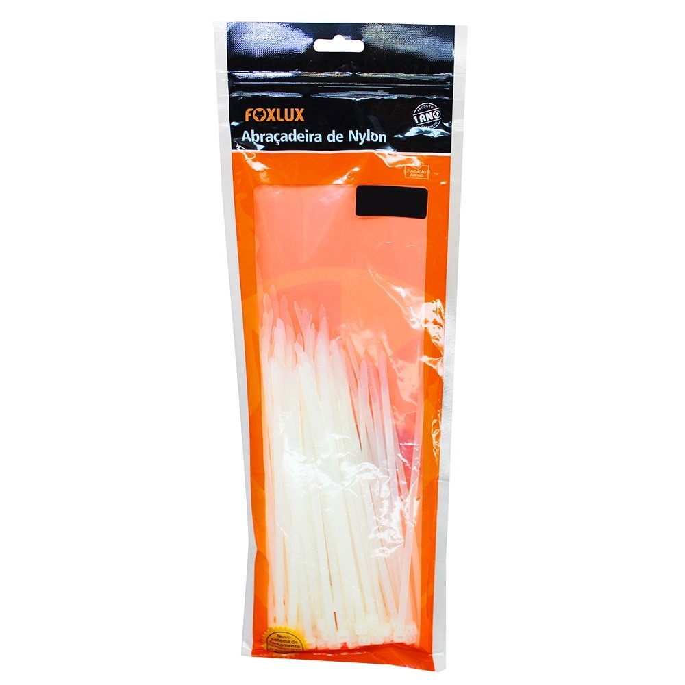 Abraçadeira Nylon Nove54 760mmx9,0mm Branco - Embalagem 25 Unidades