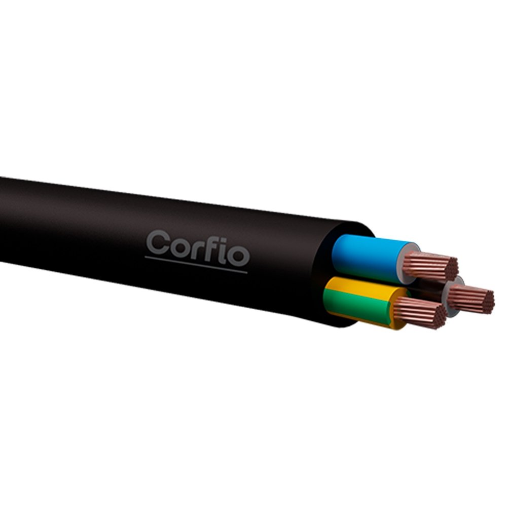 Cabo PP Corfio 4X1,0mmx100m Rolo 500V Preto