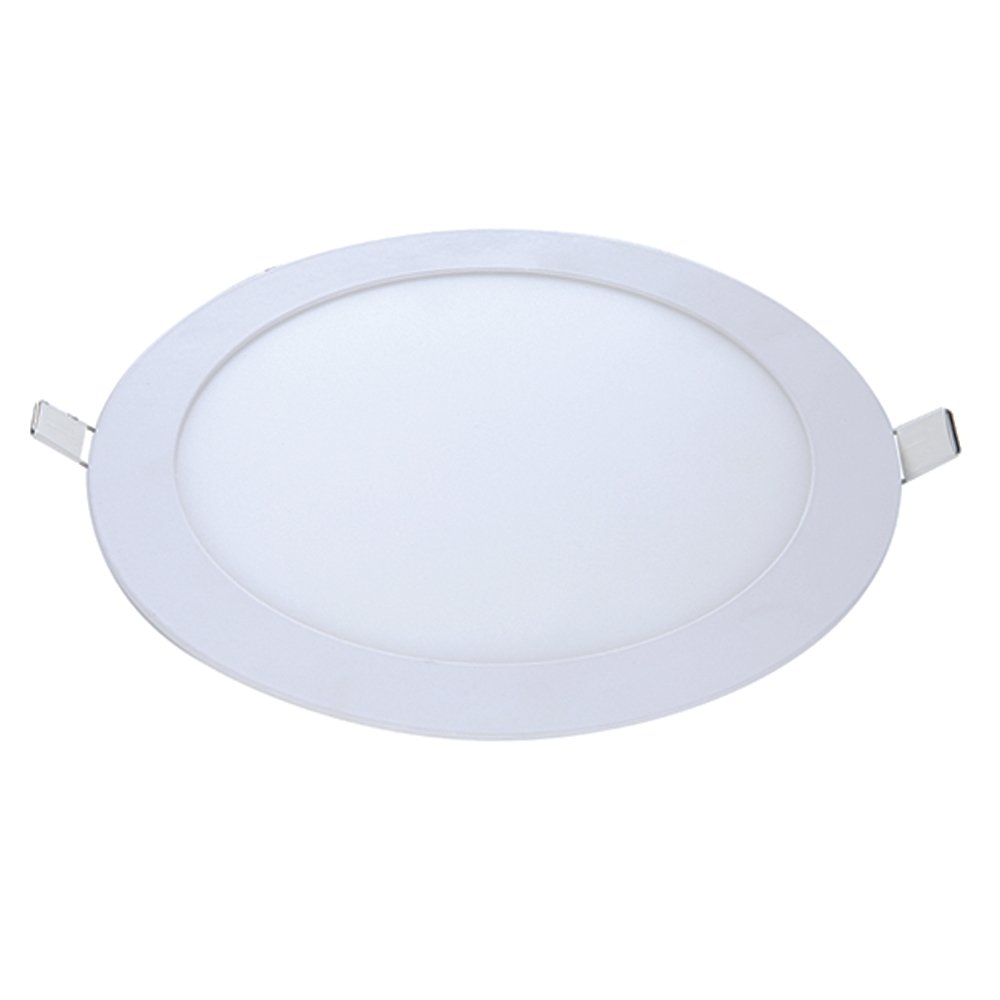 Plafon Painel Avant Led 17cm Alumínio Redondo Embutir 12W 6,5K 720 Lúmens