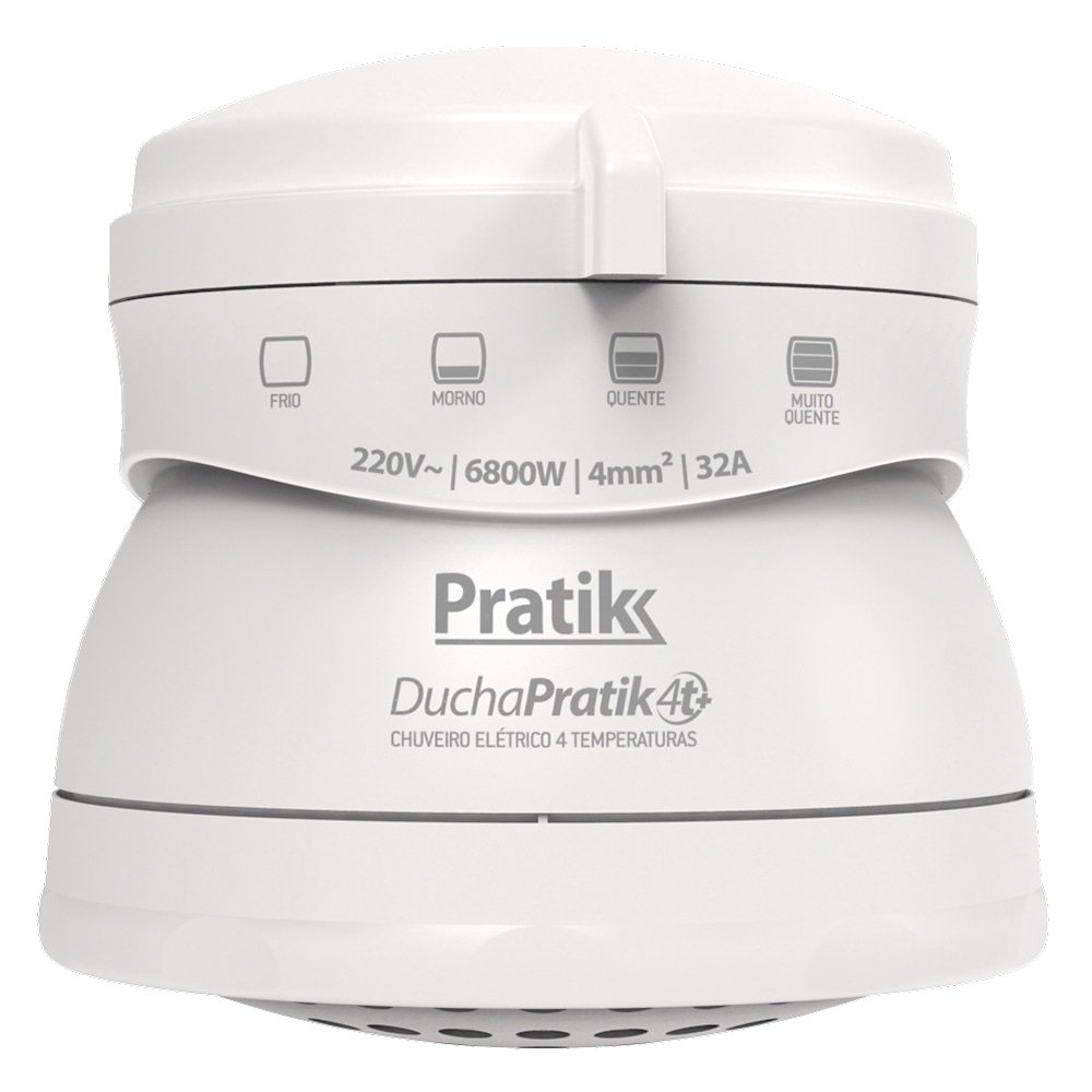 Chuveiro Ducha Pratik 4t+ 4 Temperaturas, 5500W, Branco