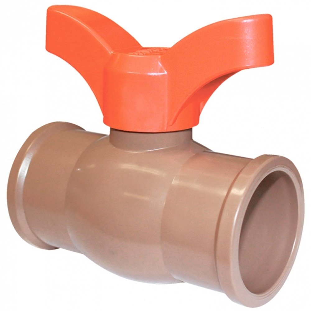 Registro Esfera Plastilit Soldável PVC 25mm Embalagem com 10 Unidades