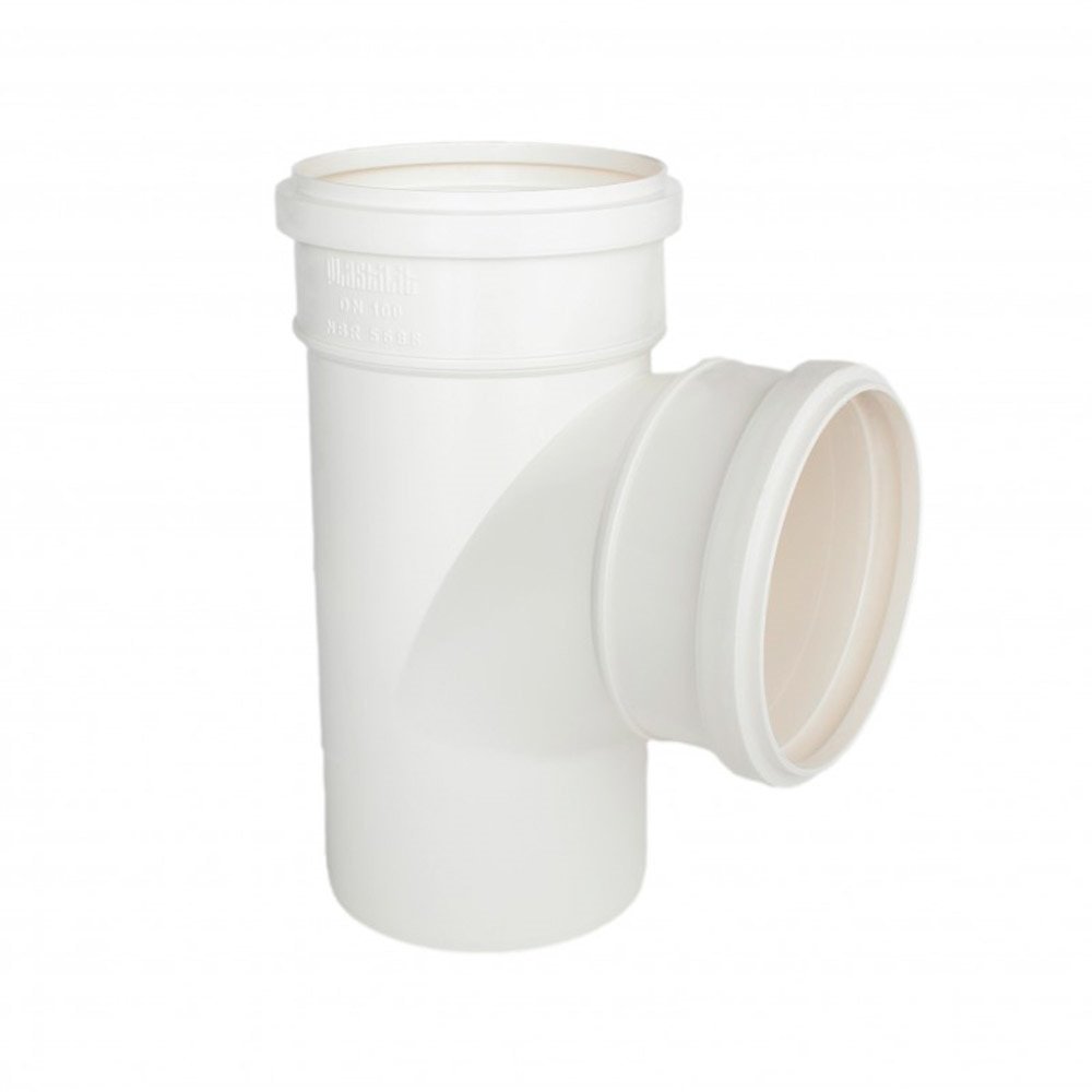 Tee de Esgoto Plastilit 100mm - Embalagem com 15 Unidades
