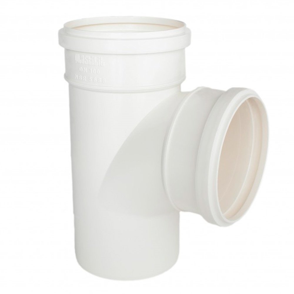 Tee de Esgoto Plastilit 50mm - Embalagem com 25 Unidades