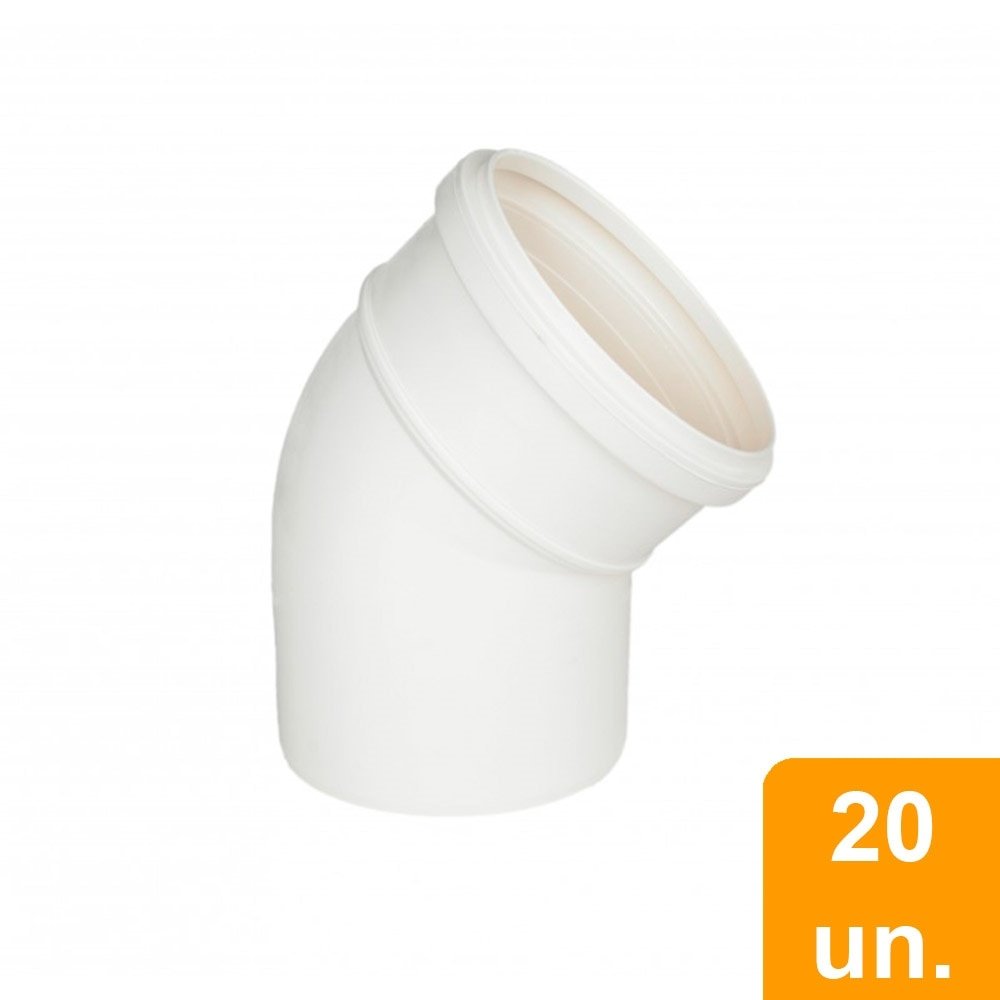 Joelho Esgoto 45º Plastilit 100mm - Embalagem com 20 Unidades