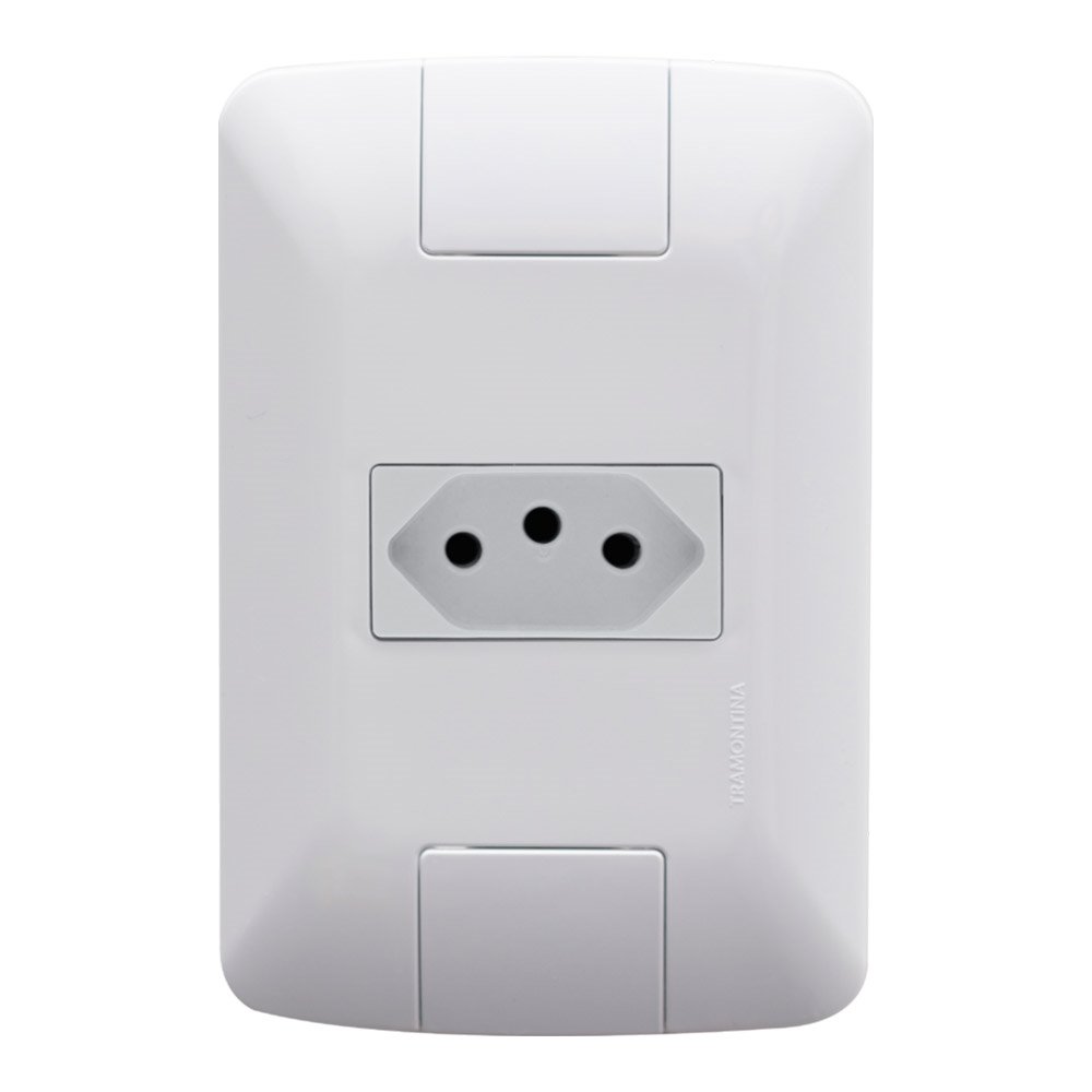 Tomada Aria Tramontina 2P+T 10A com Placa Branco