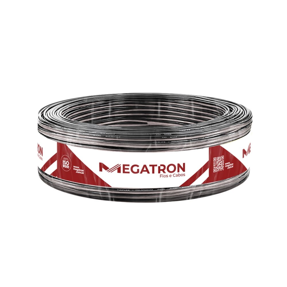 Cabo para Som Megatron 2X0,50mm 100m Polarizado Cristal