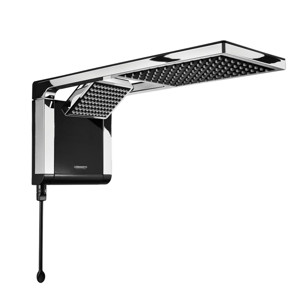 Chuveiro Lorenzetti Acqua Duo Preto/Cromado 7800W