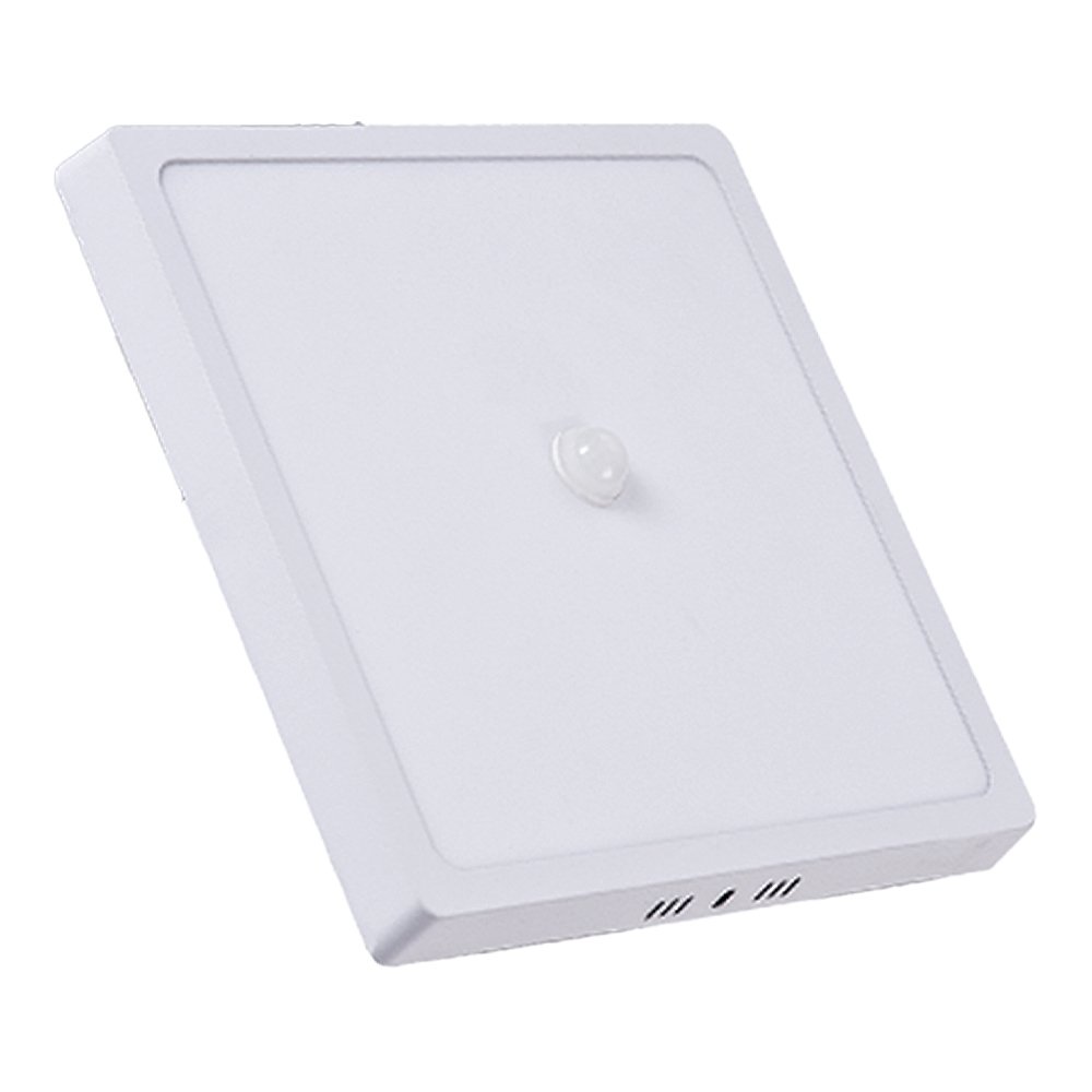 Plafon Painel Avant LED Quadrado Sobrepor - Sensor de Presença, 18W, 22cm, 1080 Lúmens