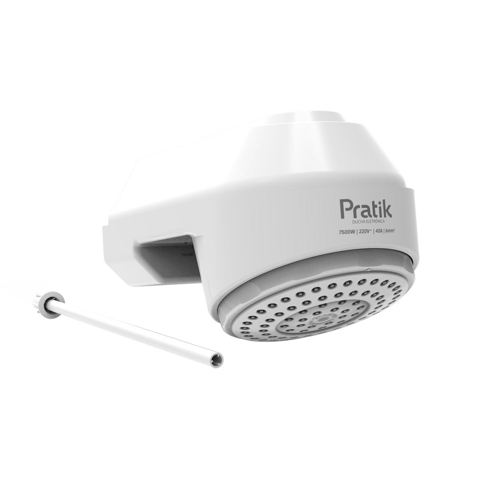 Chuveiro Ducha Pratik Eletrônica Branco 7500W