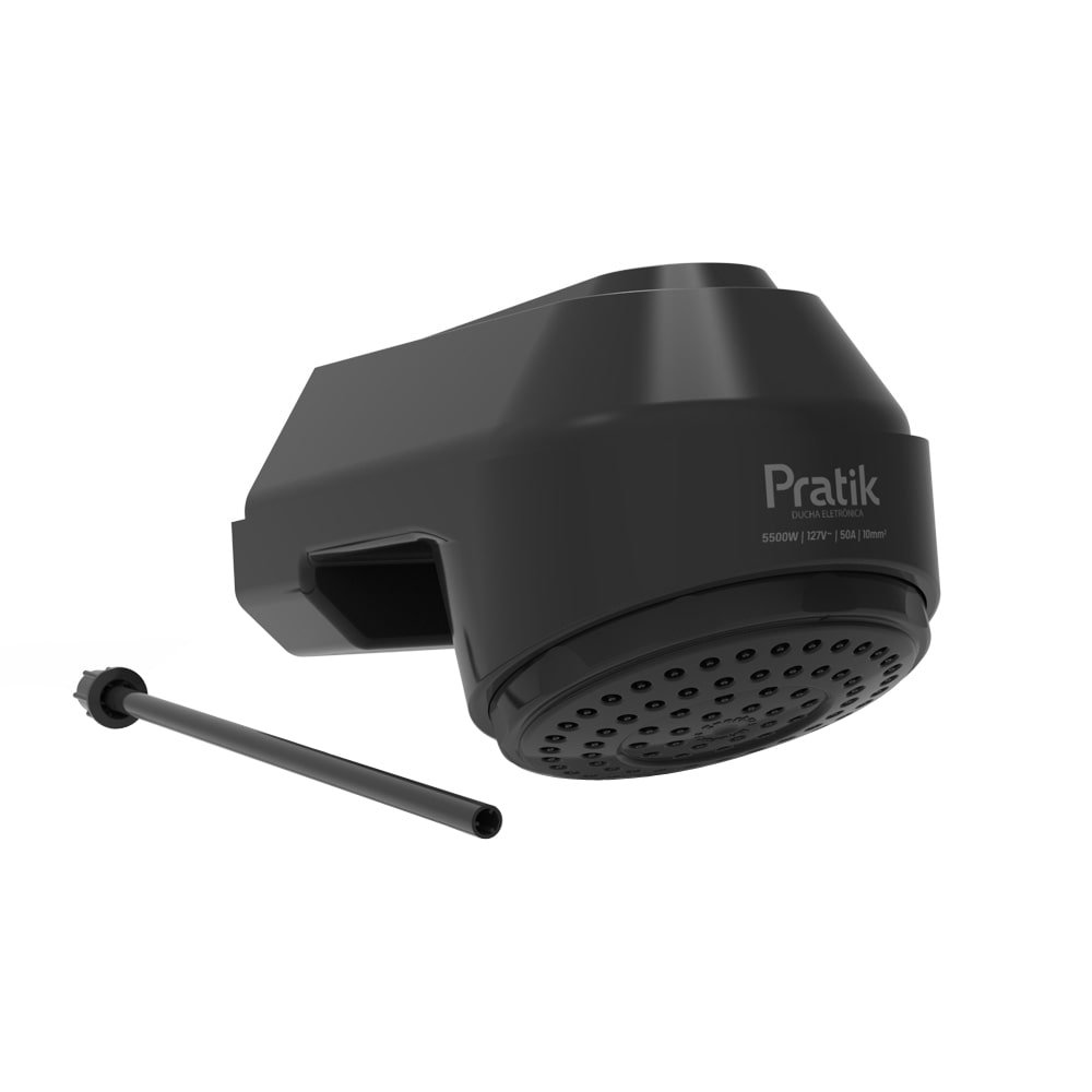 Chuveiro Ducha Pratik Eletônica Preto 5500W
