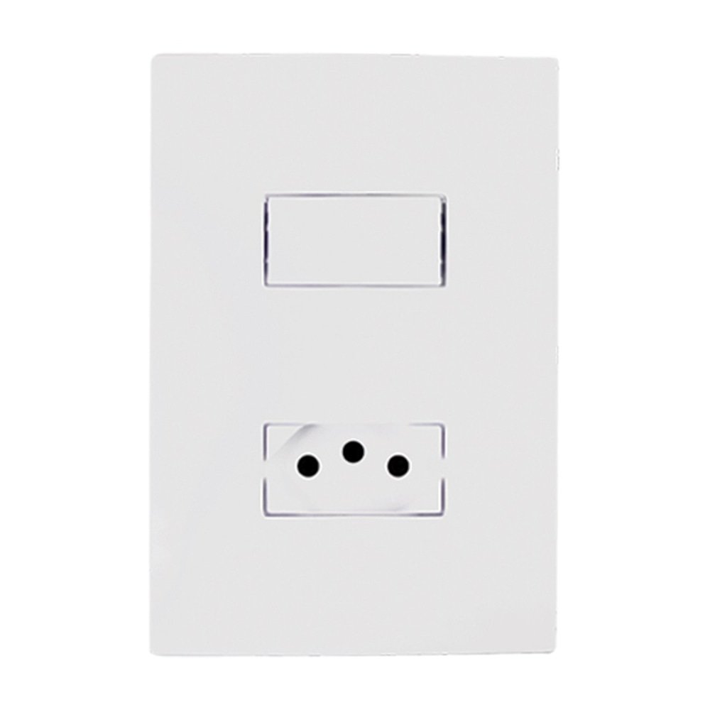 Interruptor Ilumi I9 Tecla Simples + Tomada 2P+T 10A/250V