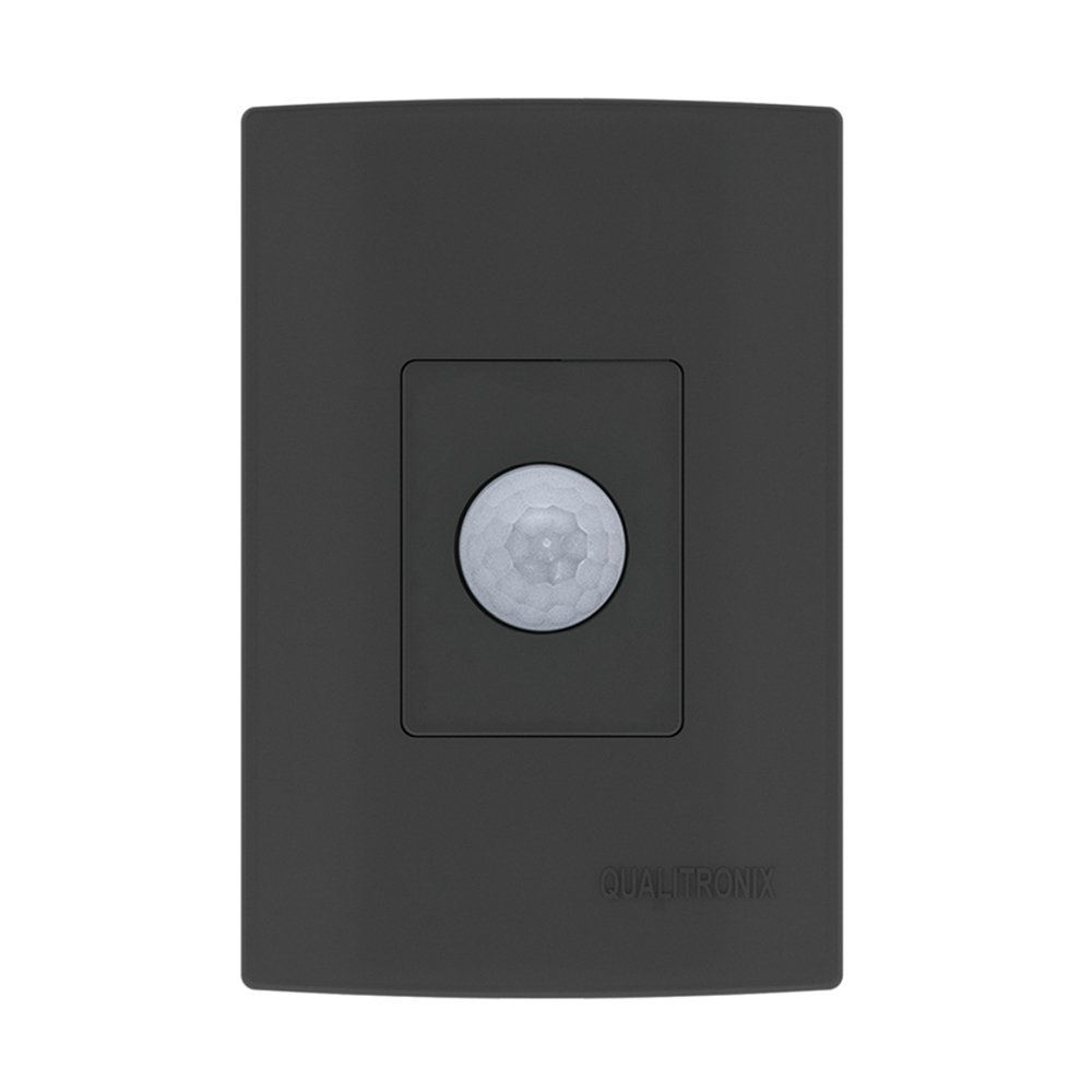 Sensor De Presença Qualitronix QI2MP - De Embutir, Parede 180 Graus, Preto, Bivolt