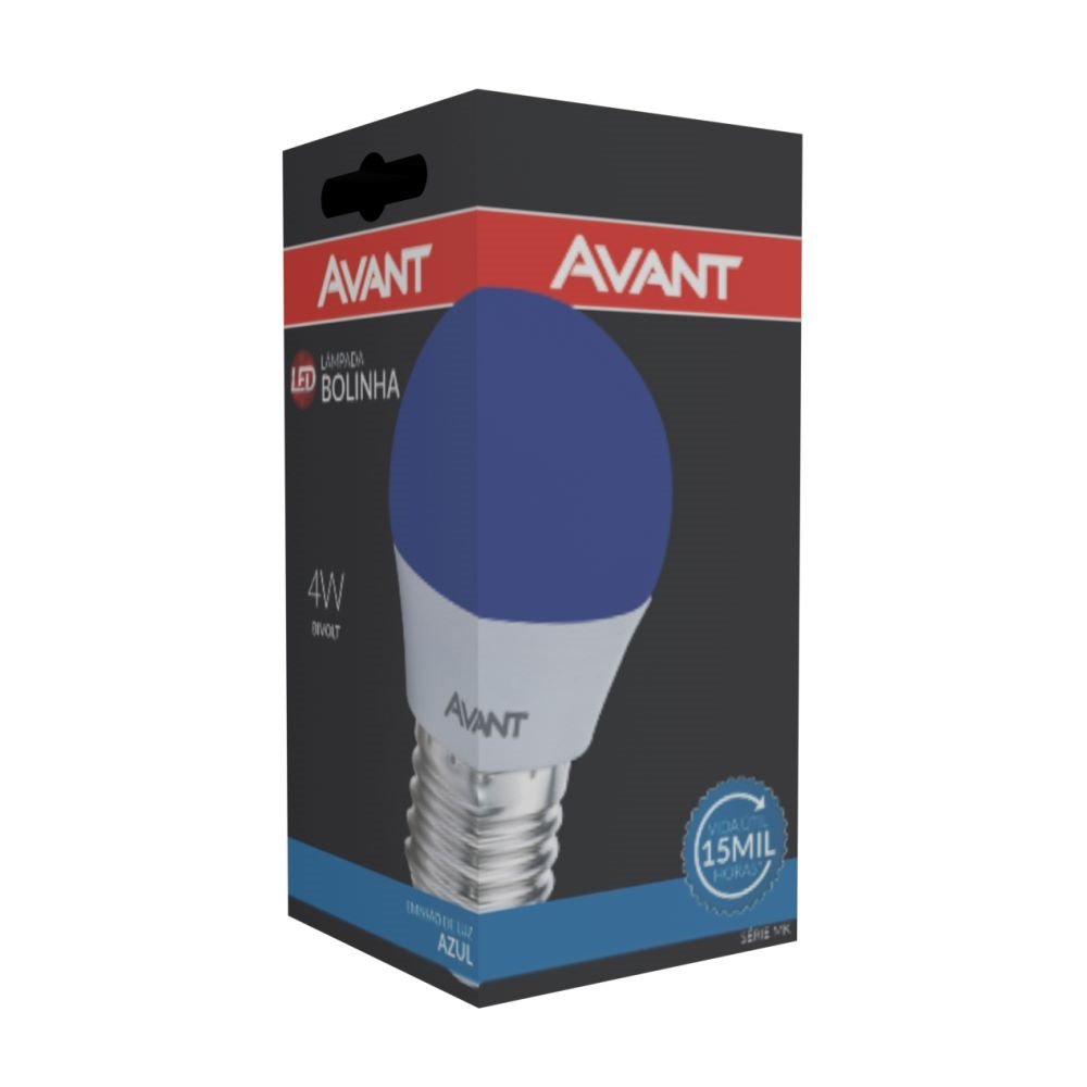 Lâmpada LED Avant G45 Bolinha 4W Azul