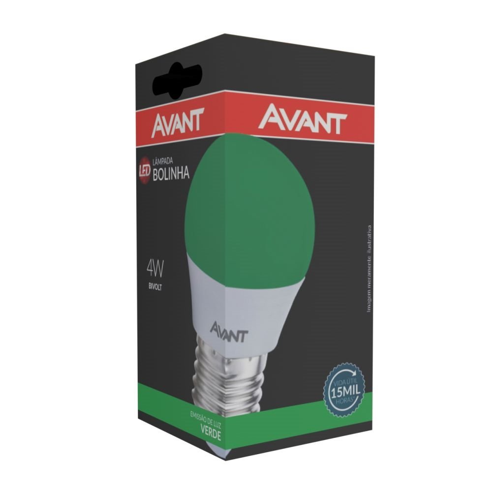 Lâmpada LED Avant G45 Bolinha 4W Verde